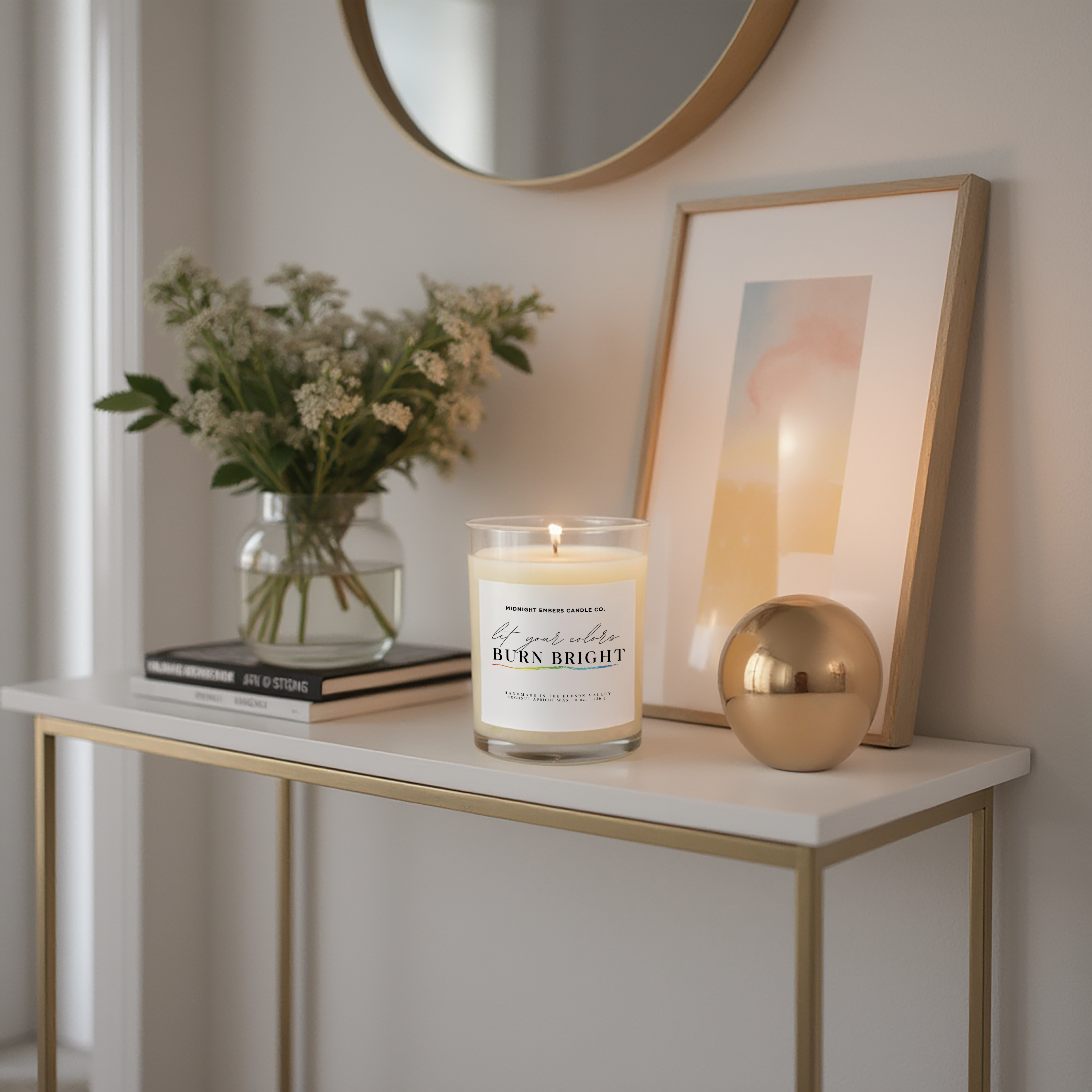 Midnight Embers Candle Co. - Wholesale Jar/Filled Candle - Let Your Colors Burn Bright Candle4