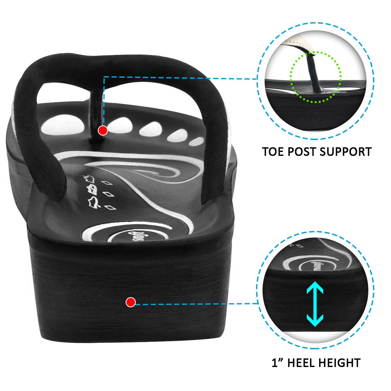 AEROSOFTFOOTWEAR - Wholesale Flip Flops - Women's - Aerosoft - Glitterati Thong Sandals for Women10