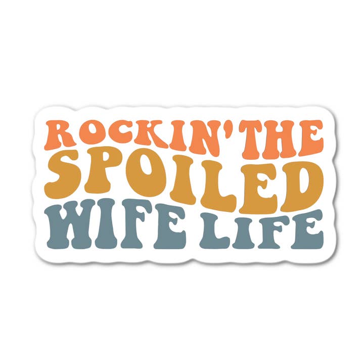 Viviendo la Vida de Esposa Mimada (Blanco) para venta al por mayor de Stick-It Expressions