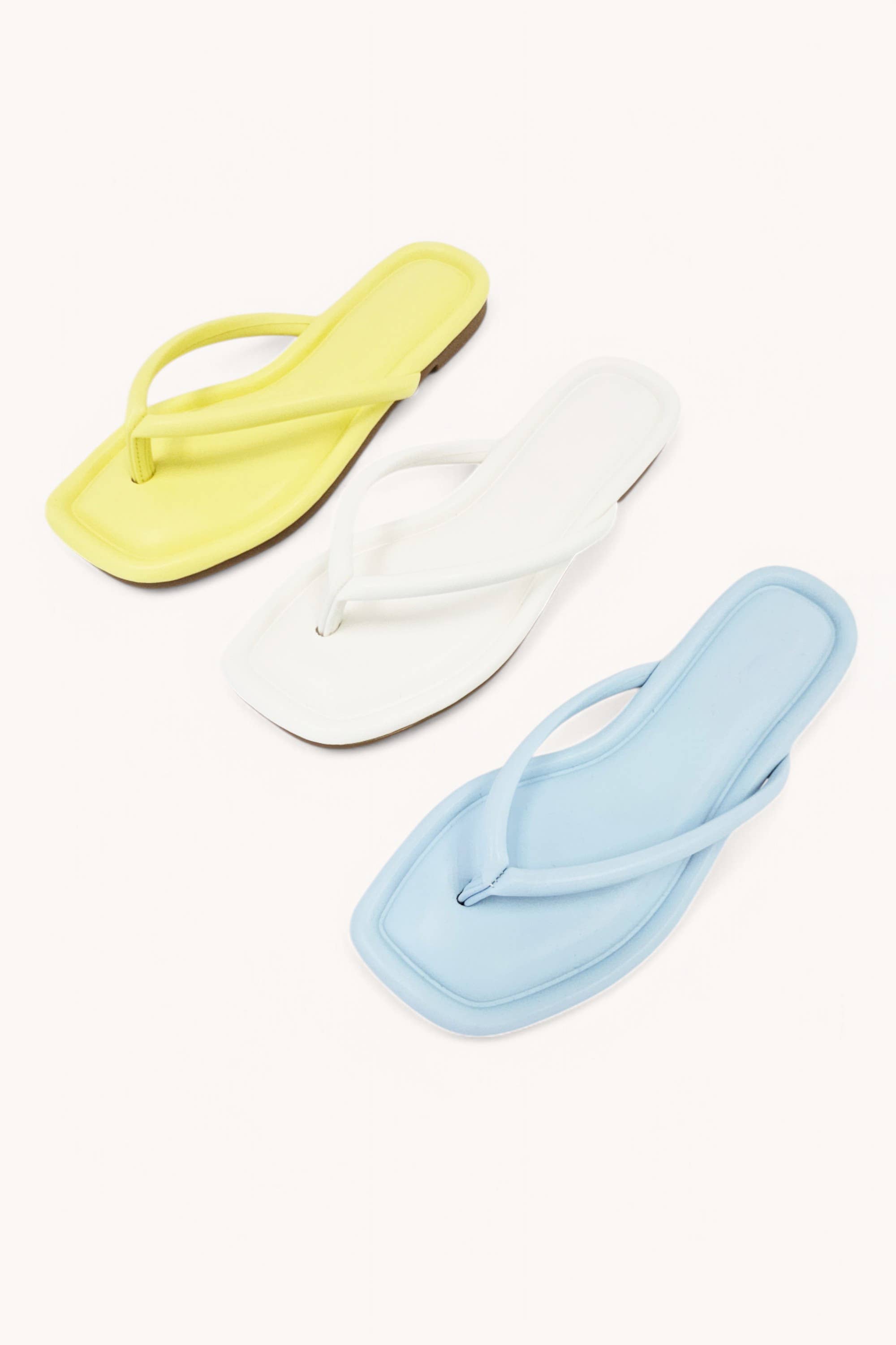 CCOCCI - Wholesale Sandals - Women's - PRISCILLA-5 SQUARE TOE SIMPLE THONG STRAP SANDALS8