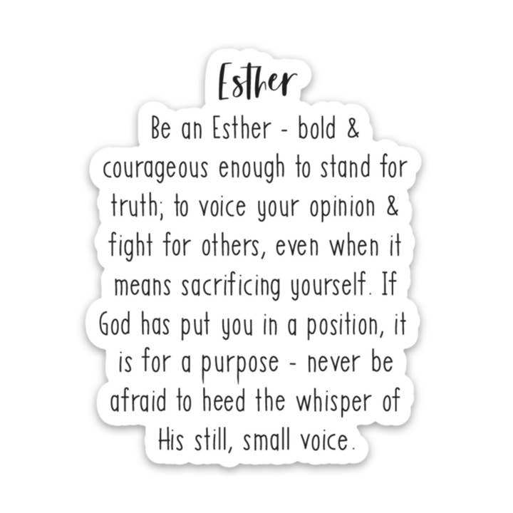 swaygirls - Wholesale Sticker - Esther Sticker | Christian decals & stickers0