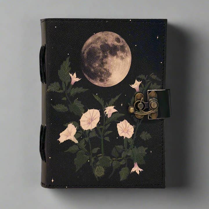 SunlitSage – wholesale Journal och dagbok – Helig Datura Måndagbok | Läderdagbok | Tom Vintage Anteckningsbok0