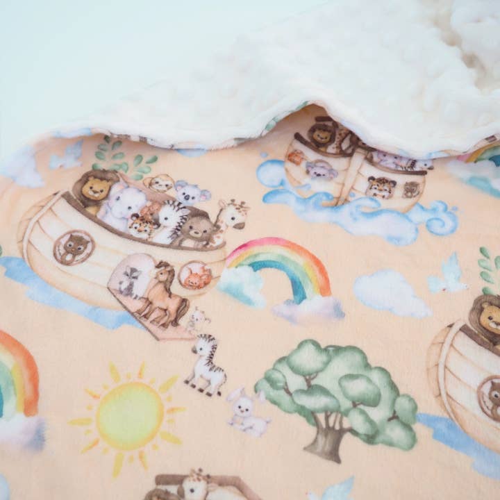 Honey Lemonade - Wholesale Bedding Blanket - Kids & Baby - Baby & Toddler Minky Blanket - Noah's Ark