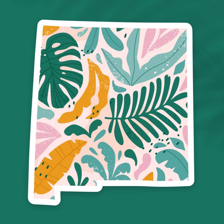 New Mexico Tropical Flora State Sticker for wholesale by The State Stickers