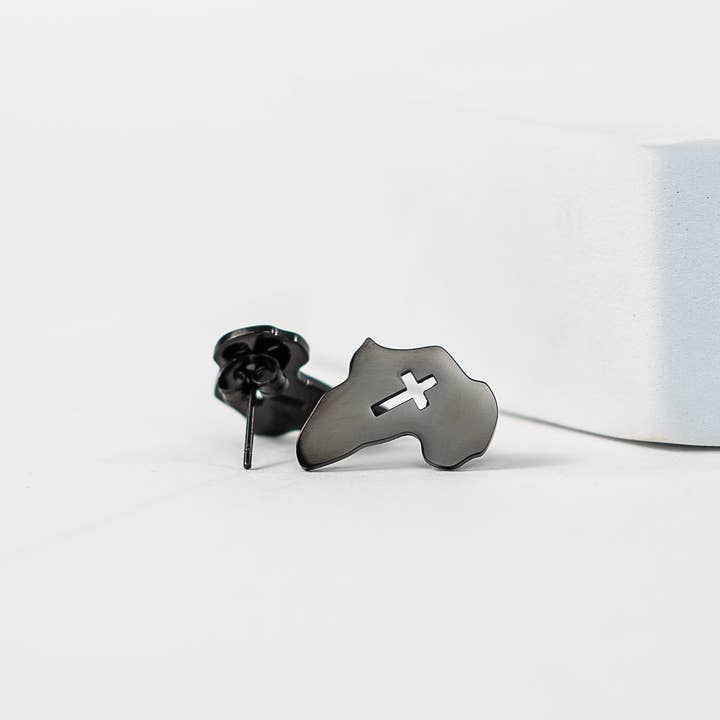 Adé & Grace - Wholesale Stud/Post Earrings - "Africa Cross Stud" Earrings10