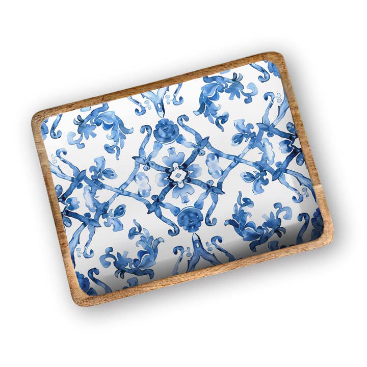 CLEARANCE-0036 Blue Watercolor 13'X17" Tray 3-11 and other Purchase Wholesale bomboniere vendita on line. Free Returns & Net 60 Terms on Faire trending on Faire.