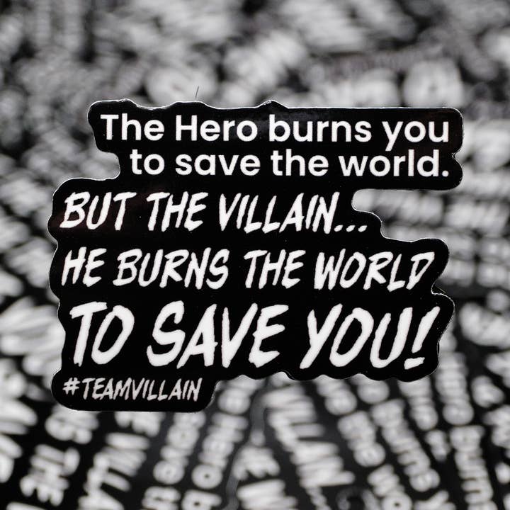 #TeamVillain 3.8" Sticker for wholesale by Smut & Stick