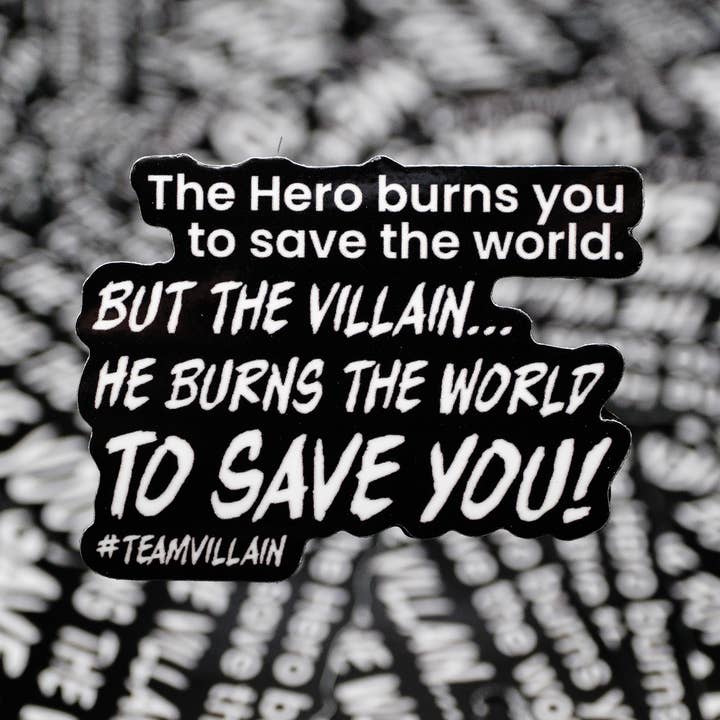 #TeamVillain 3.8" Sticker for wholesale by Smut & Stick