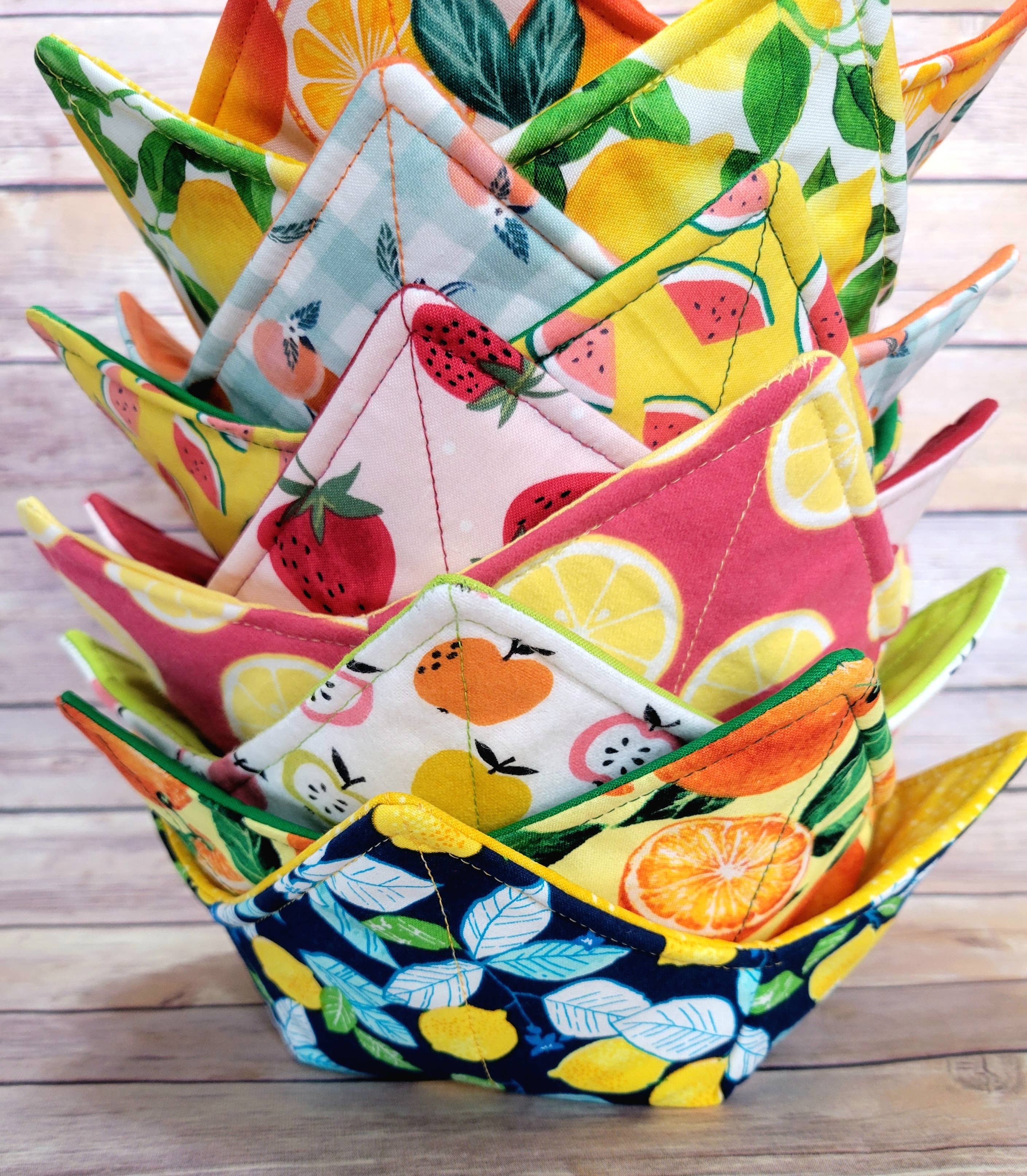 Burpie Bibs Boutique - Wholesale Oven Mitt/Pot Holder - Fruit Bowl Cozy | Lemon Cherry Strawberry Orange Hot Pad27