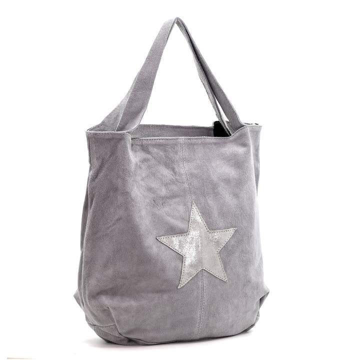 Tempest Designs – wholesale Tote bag – Women's – Semi metallic star suede bag2