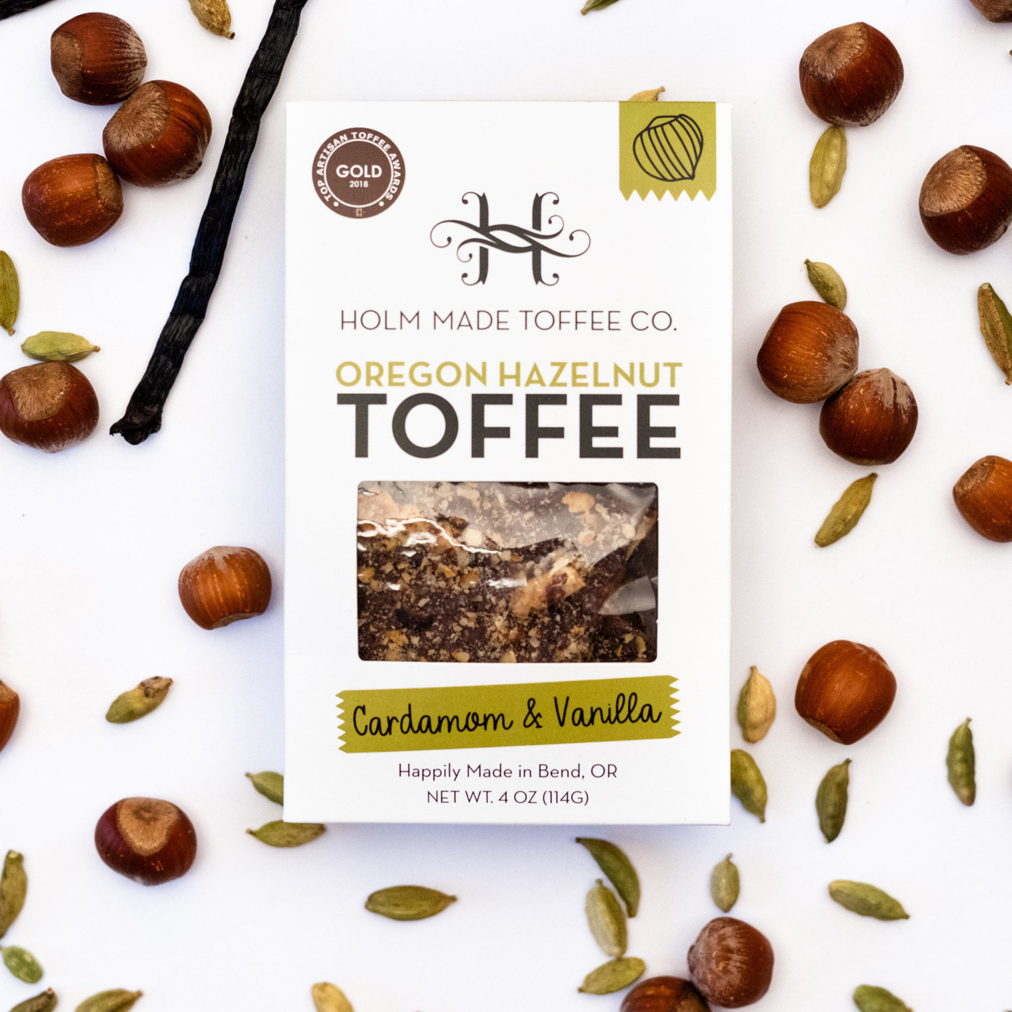 Holm Made Toffee Co. - Wholesale Toffee - Cardamom And Vanilla - Oregon Hazelnut Toffee2