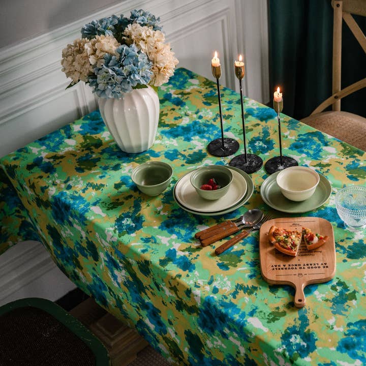 ACCITY - Wholesale Tablecloth - TIE-DYE CAMOUFLAGE PRINTED PASTORAL TABLECLOTH_CWMM0975