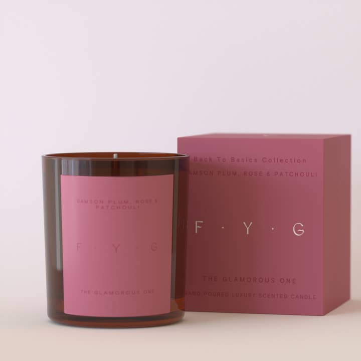 Ambre Bougie Damson Prune, Rose & Patchouli en vente sur Faire