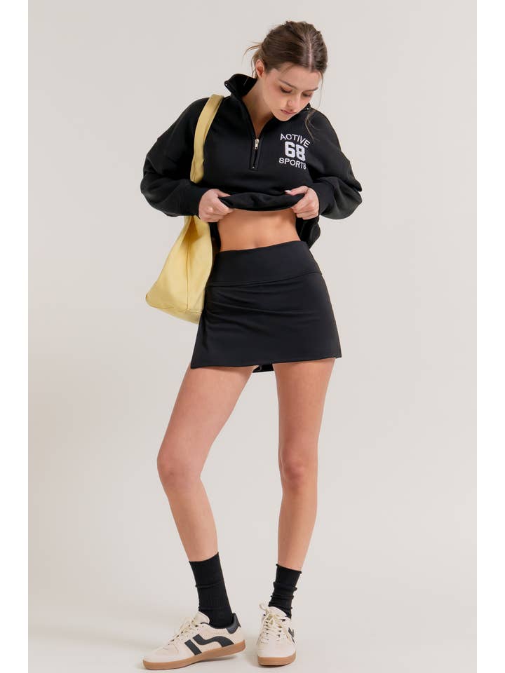 Active Basic | Active USA - Wholesale Athletic Shorts - Women's - Side Slit Style Activewear Skort5