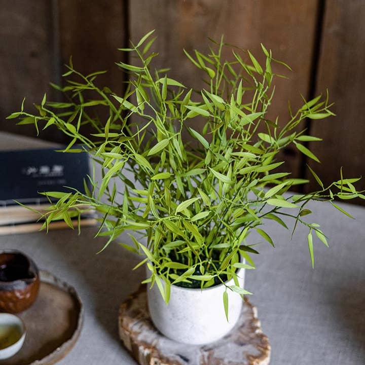 Rustic Reach - Wholesale Artificial Plant - Realistic Mini Bamboo Leaf Potted Plant