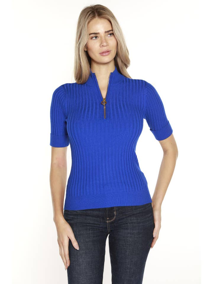 Belldini - Wholesale Knit Top - Women's - Women's Zipper Polo with Mock Collar7