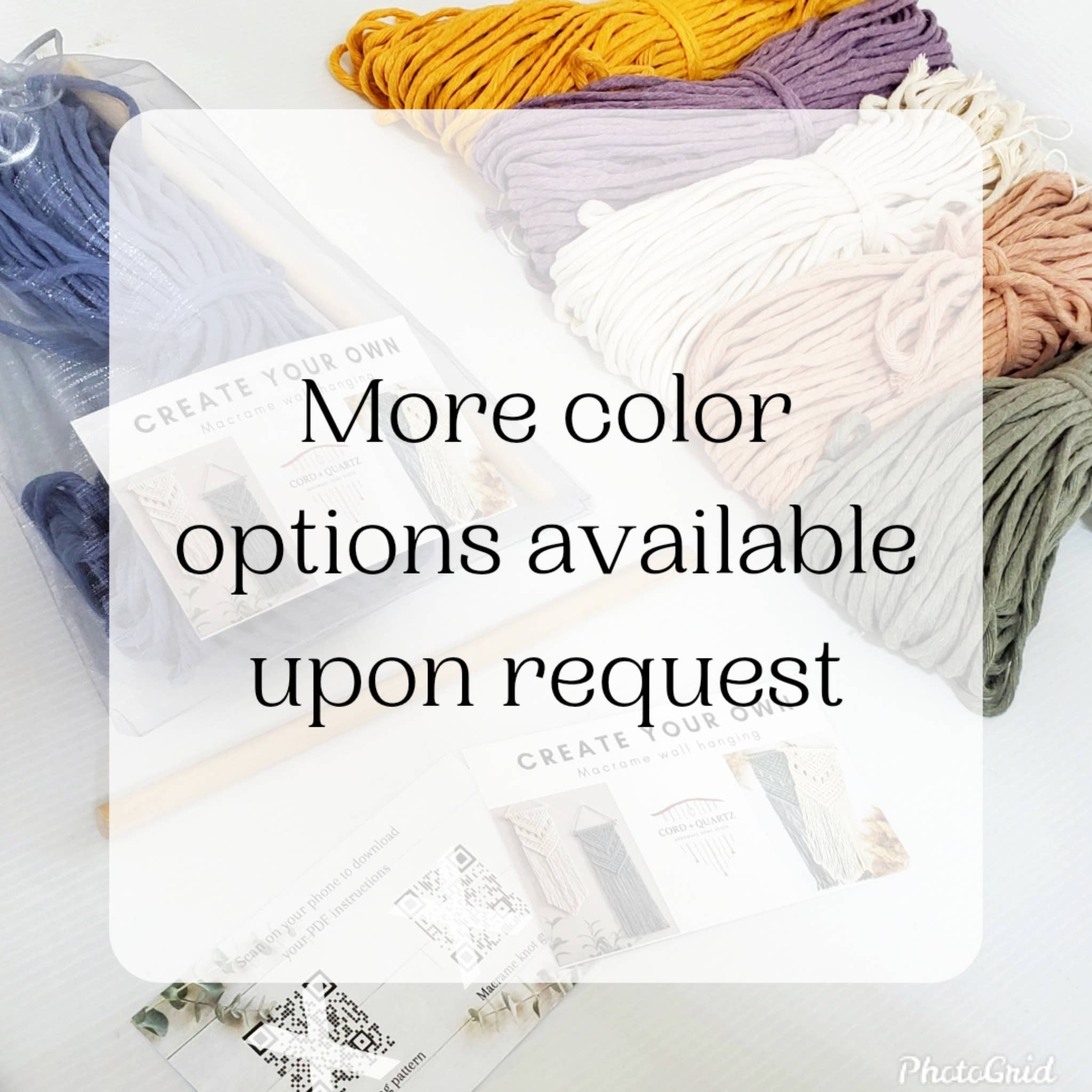 Cord + Quartz - Wholesale DIY Craft Kit - Macrame wall hanging DIY kit. Do it yourself craft kit1