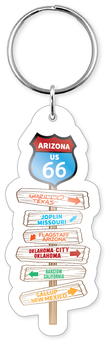 Morris Magnets - Wholesale Keychain - Unisex - Keychain - Colora Route 66 Directional Signs3