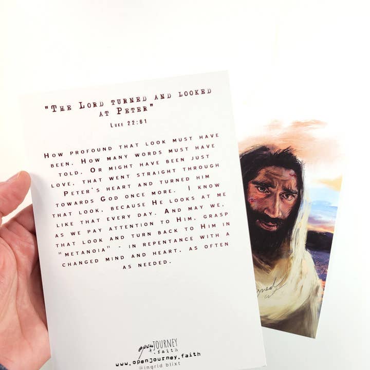 Open Journey - Wholesale Religious Card - The Lord looked at Peter - Prayer Card3