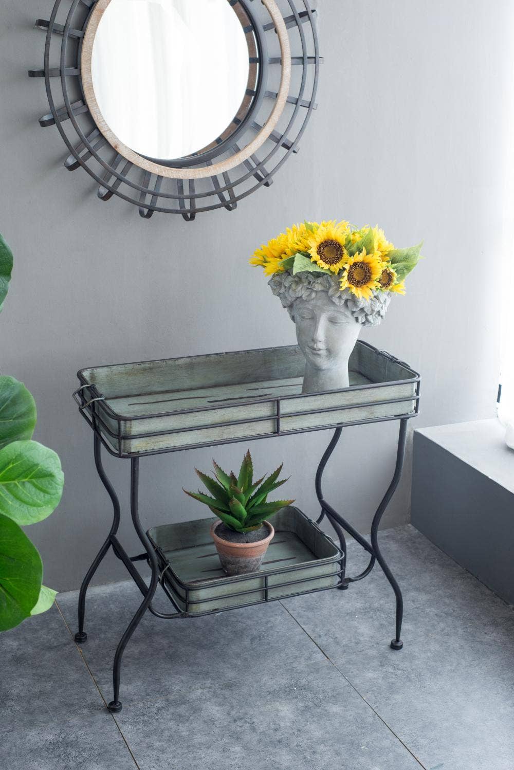 A&B Home Group Inc. - Wholesale Decorative Tray - Maggie Galvanized Tray Table10