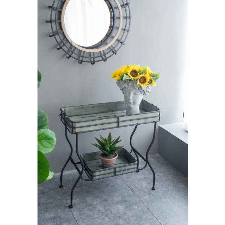 A&B Home Group Inc. - Wholesale Decorative Tray - Maggie Galvanized Tray Table10