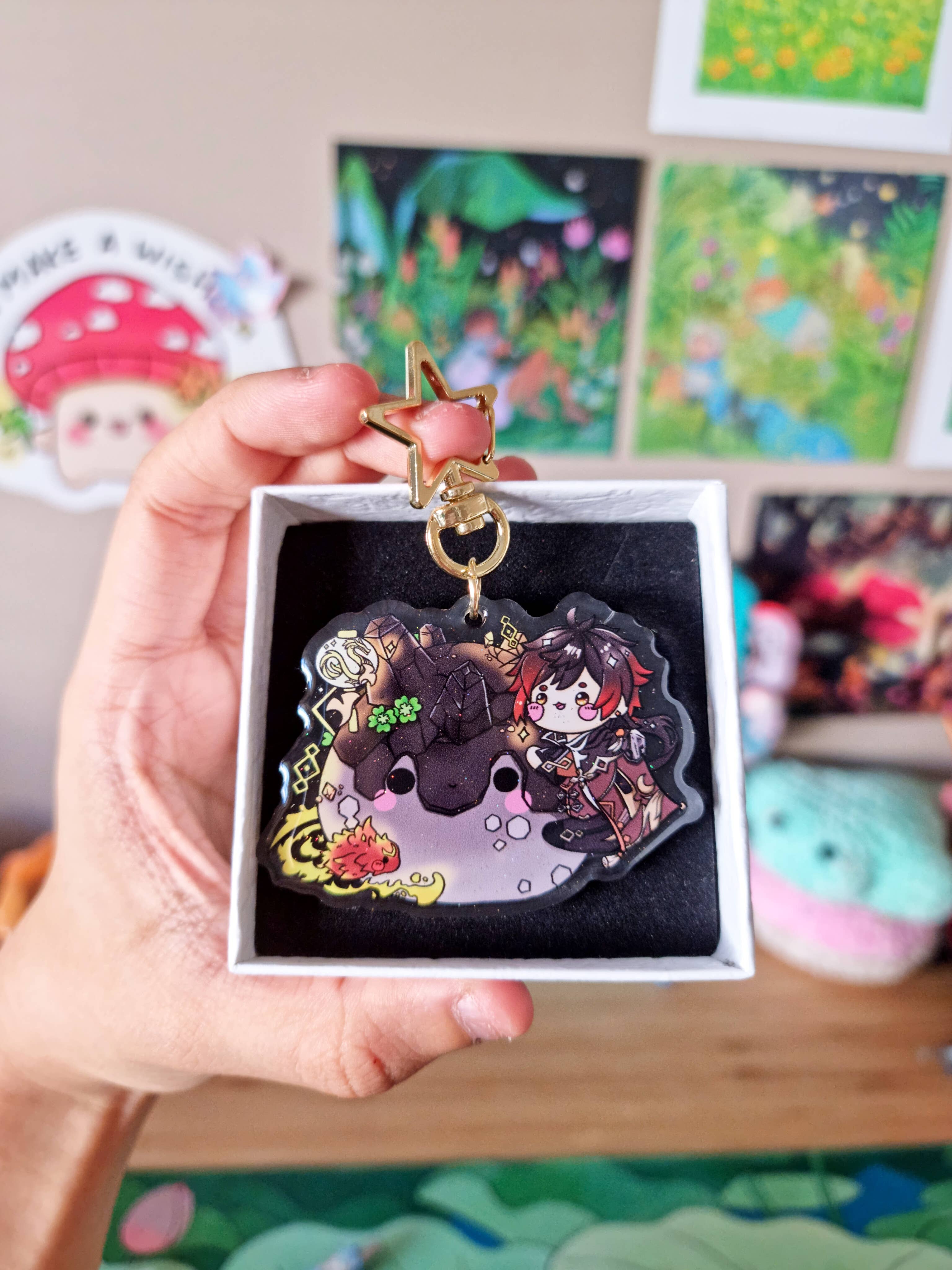 Bizzare Blue - Wholesale Keychain – Unisex - Genshin Zhong Li Acrylic Keychain | Gaming Charm