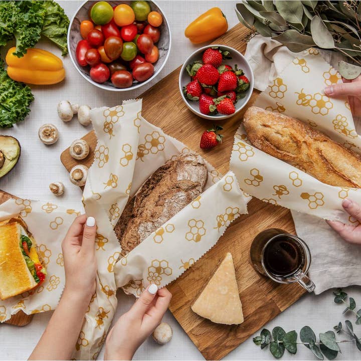 wrapéo - Wholesale Food Storage Wrap/Bag - wrapéo beeswax - set of 3 S/M/L color - wra0143163