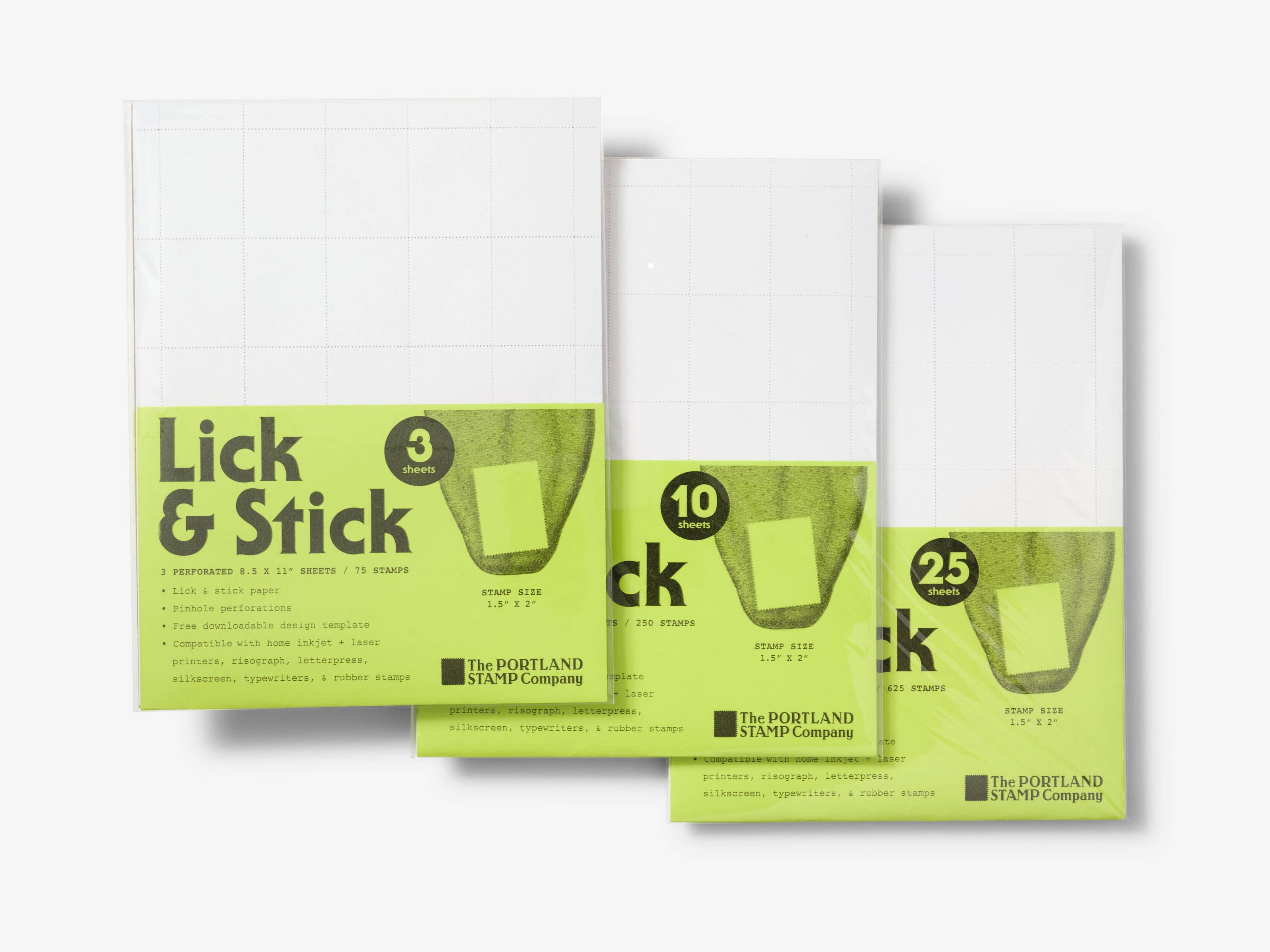 The Portland Stamp Company - Vendita all'ingrosso Kit per lavoretti fai da te - Lick & Stick: Standard3