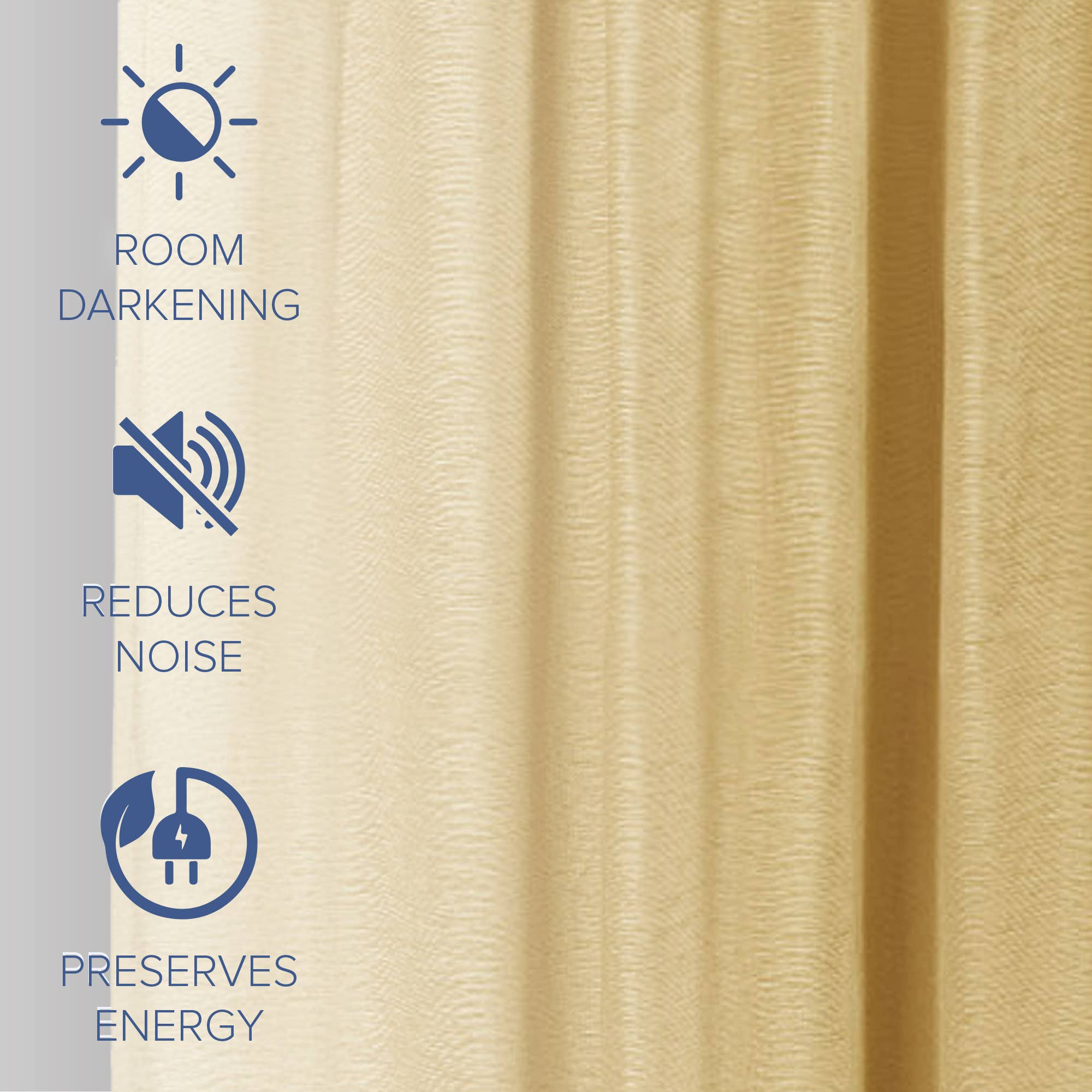 Awesome Home - Wholesale Curtain - Chenille Room Darkening Back Tab Curtain, 1 Panel, 52"x96"10