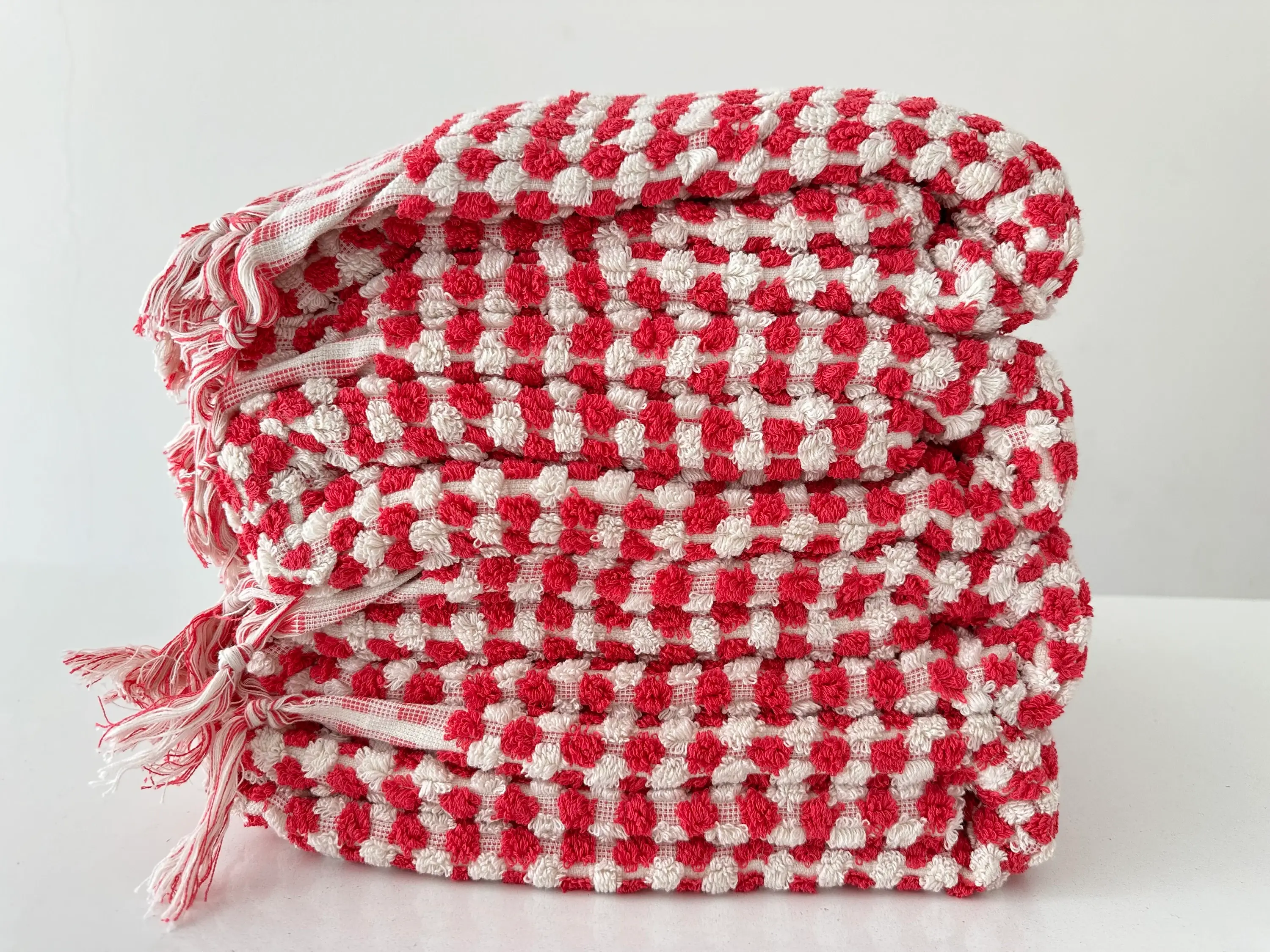 YURTLUS - Wholesale Strandlaken - Badhanddoek 36 x 70, strandlaken, zachte dikke handdoek, badhanddoek voor de badkamer 36 x 70, strandlaken, zachte dikke handdoek, biologisch, badzeepbel - rood 3