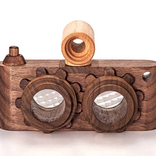 Father's Factory - Wholesale Wood toy – Child - Twinkle Camera - Walnut2