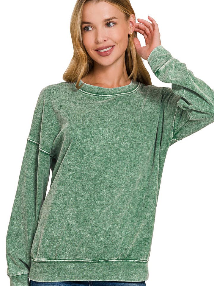 42POPS - Wholesale Sweatshirt - Women's - Washed French Terry Pullover Sweatshirts3