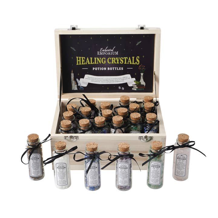 CGB Giftware - Wholesale Spiritual Stone/Crystal - Enchanted Emporium 24pcs Crystal Potion Bottles