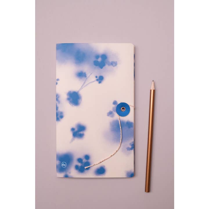 Tinne Mia - Wholesale Notebook - Notebook with Japanese closure - Blue Blossom