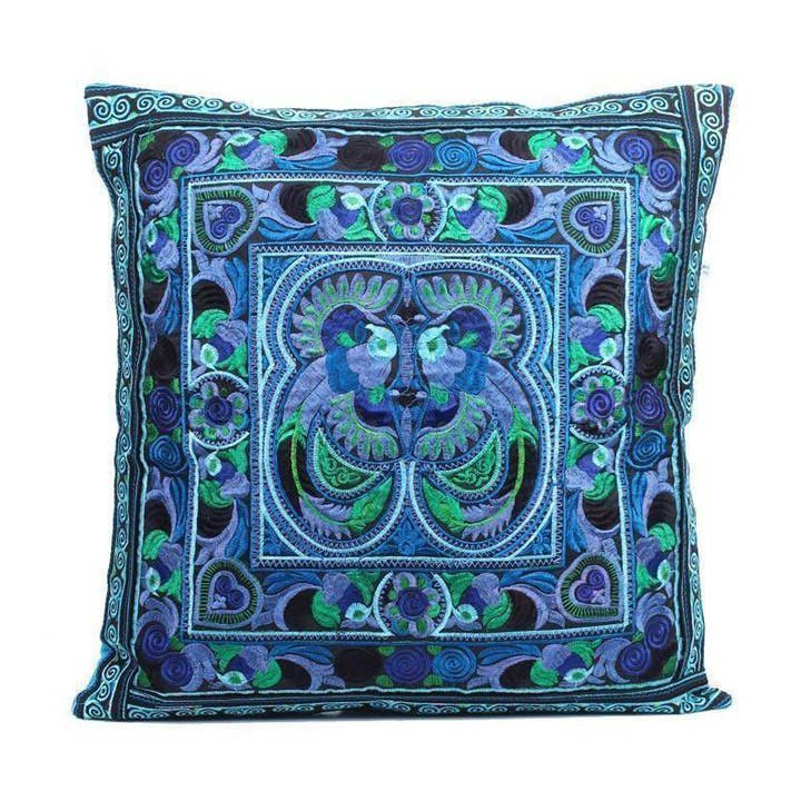 Hmong Bird Embroidered Pillow Cover - Thailand for wholesale by Lumily