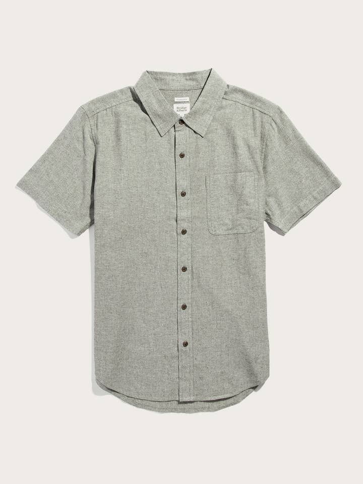Malcolm Shirt / Sage Chambray for wholesale on Faire