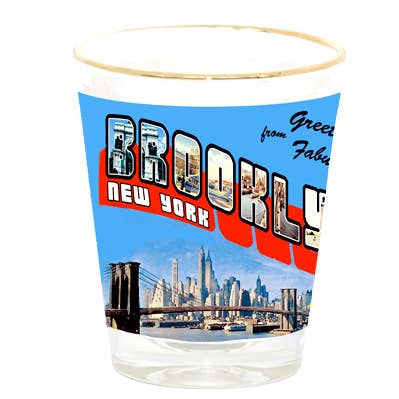 Happy Place by Lola Star - Wholesale Cocktail/Liquor Glass - Greetings from Brooklyn Shot Glass0