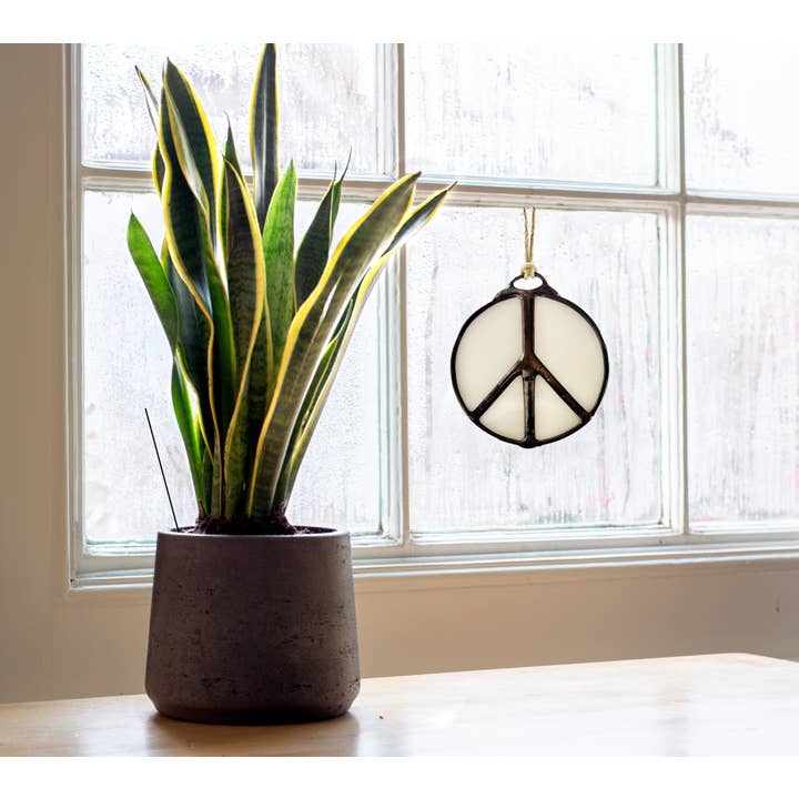 Samara Designs Studio - Wholesale Suncatcher - Glass Peace Sign Suncatcher24