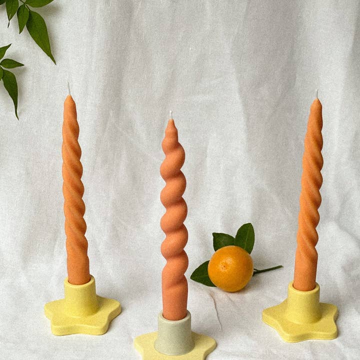 Interlude Candles – wholesale Candle holder – Daisy Candlestick Holders - pack of 3