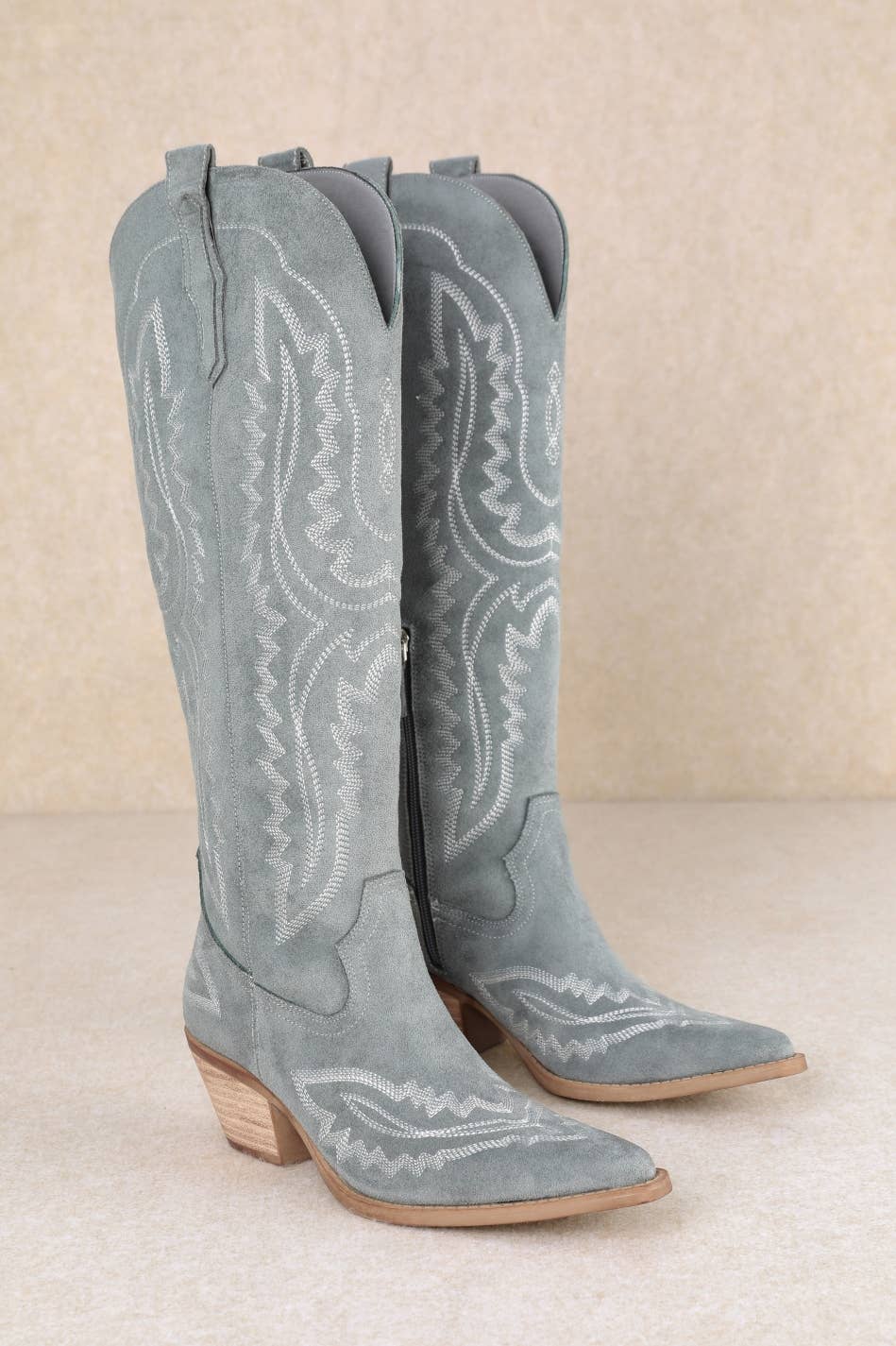 Oliccui - Wholesale Cowboy Boots - Women's - WESTERN EBROIDERED POINTED-TOE TALL BOOTS5