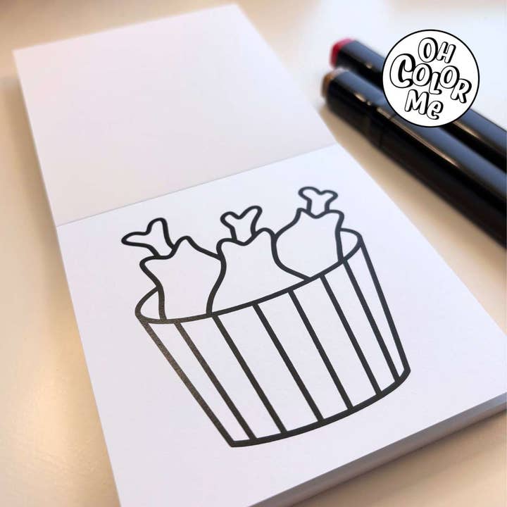 Oh Color Me - Vente Livre de coloriage et d'activités pour adultes - Mini Livre de Coloriage Sucré & Salé, ÉDITION MISE À JOUR 4"x4"4