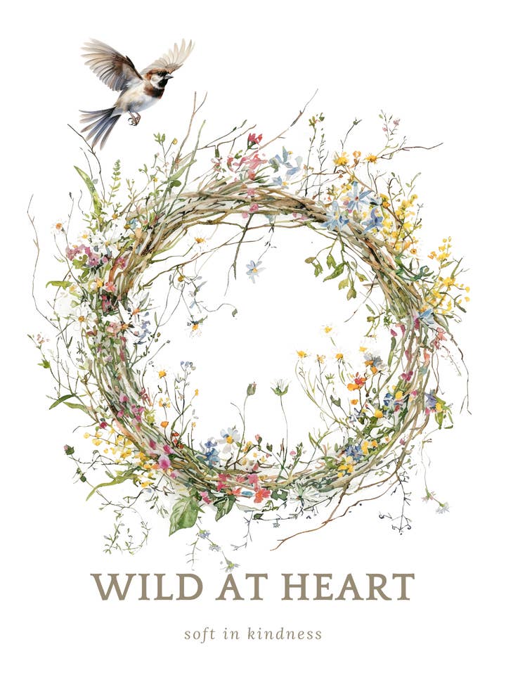 Sustainable postcard wild at heart for wholesale by Mookstories