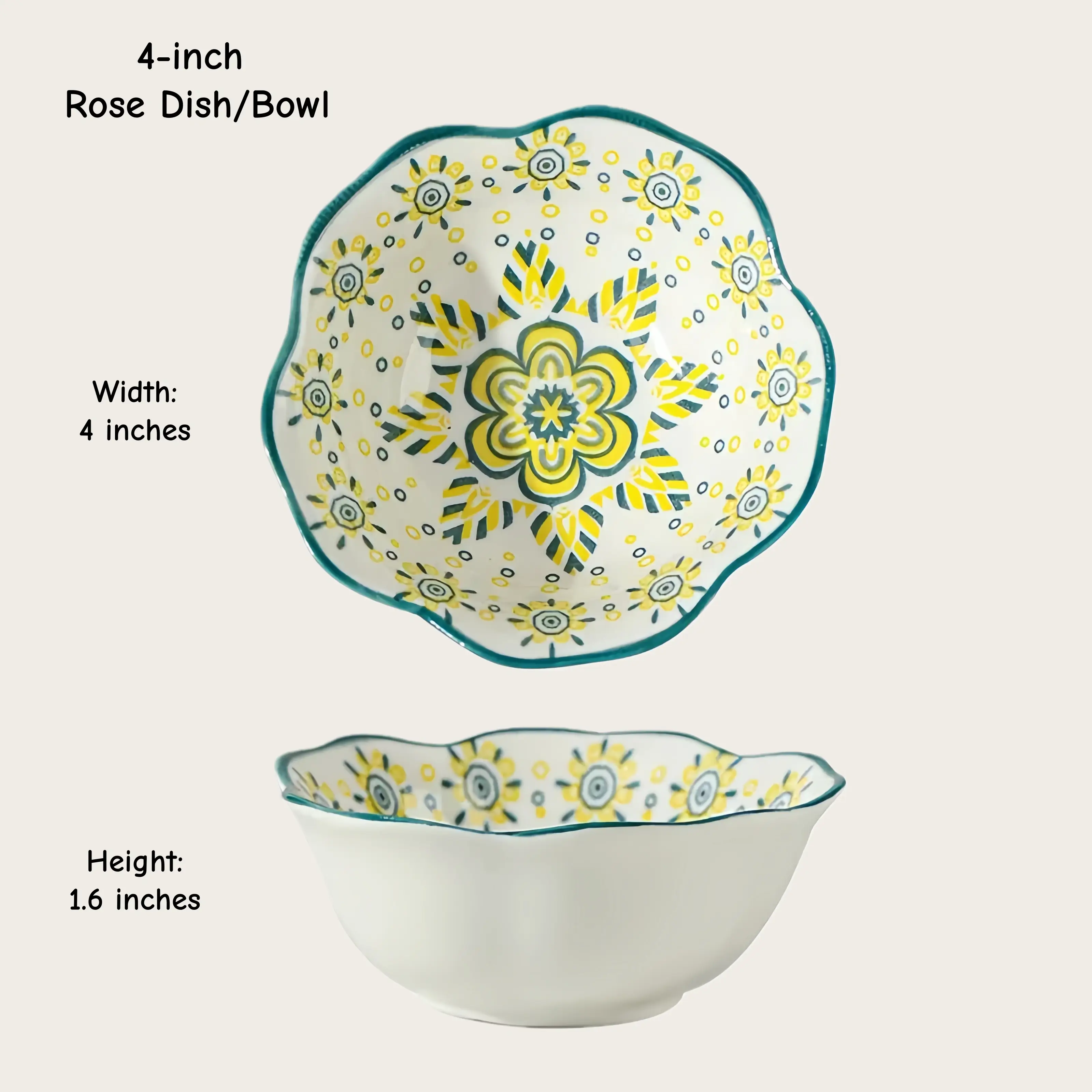 Otterware - Vente Bols à condiments/sauces - Plats à trempette en céramique style marocain (6 styles)49