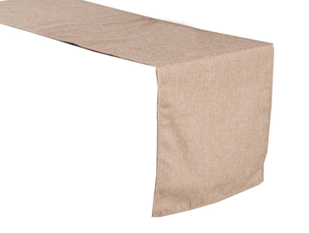 Fennco Styles – wholesale Table runner – Basket Weave Natural Table Runner – 16" x 120" 1