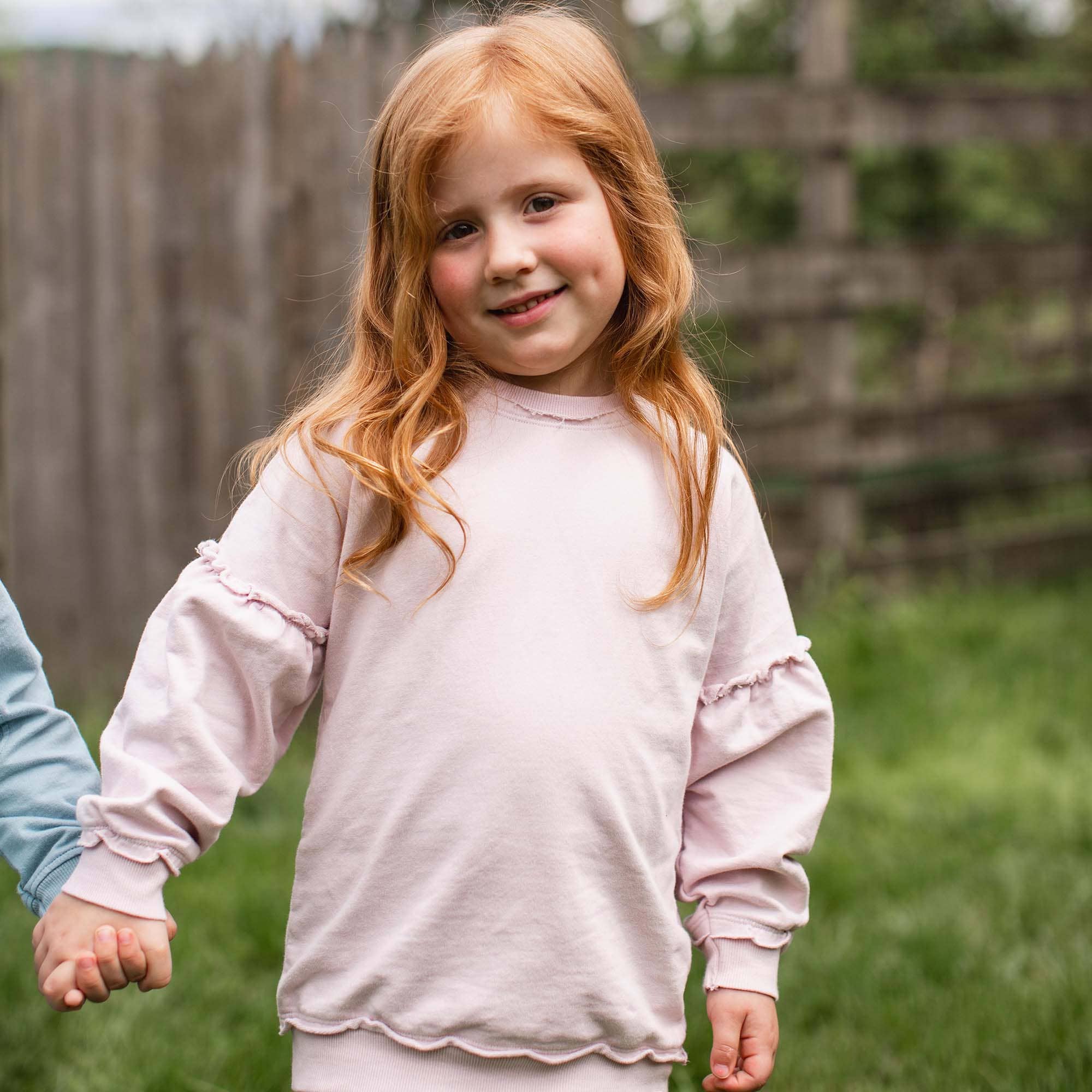 Soft Violet Baby Girl Sweatshirt Set for wholesale on Faire4