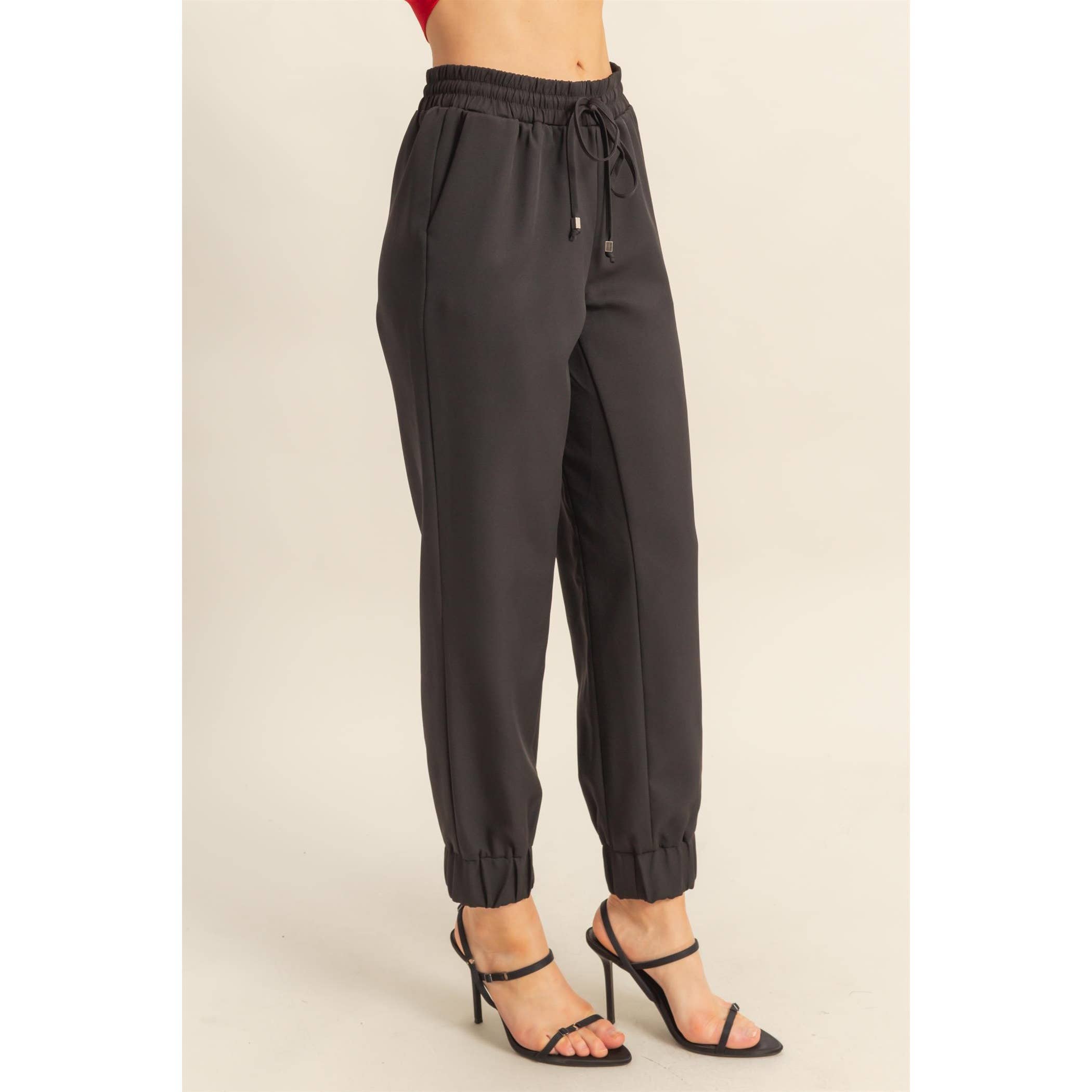 HYFVE - Vente Pantalon – femme - Joggeurs à cordon de serrage avec chevilles froncées16