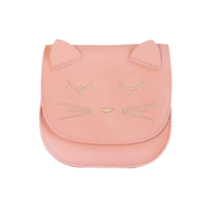 Yuko B – Engroshandel Crossbodytaske – til børn – Børne skuldertaske med dyremotiv - Mina kat i pink12