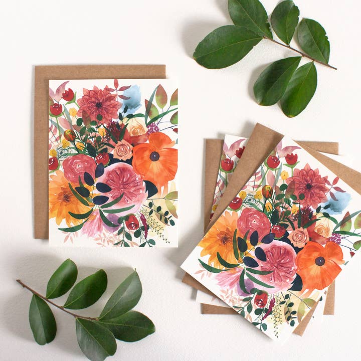 Autumn Gathering Greeting Card - Box Set of Eight for wholesale by May We Fly