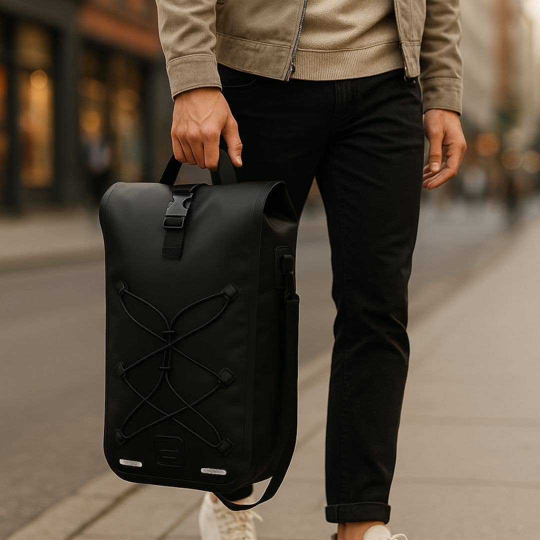 BADAWIN – Engroshandel Tilbehør til cykling – Hind Black 25/30L 2-i-1 cykeltaske til bagage3