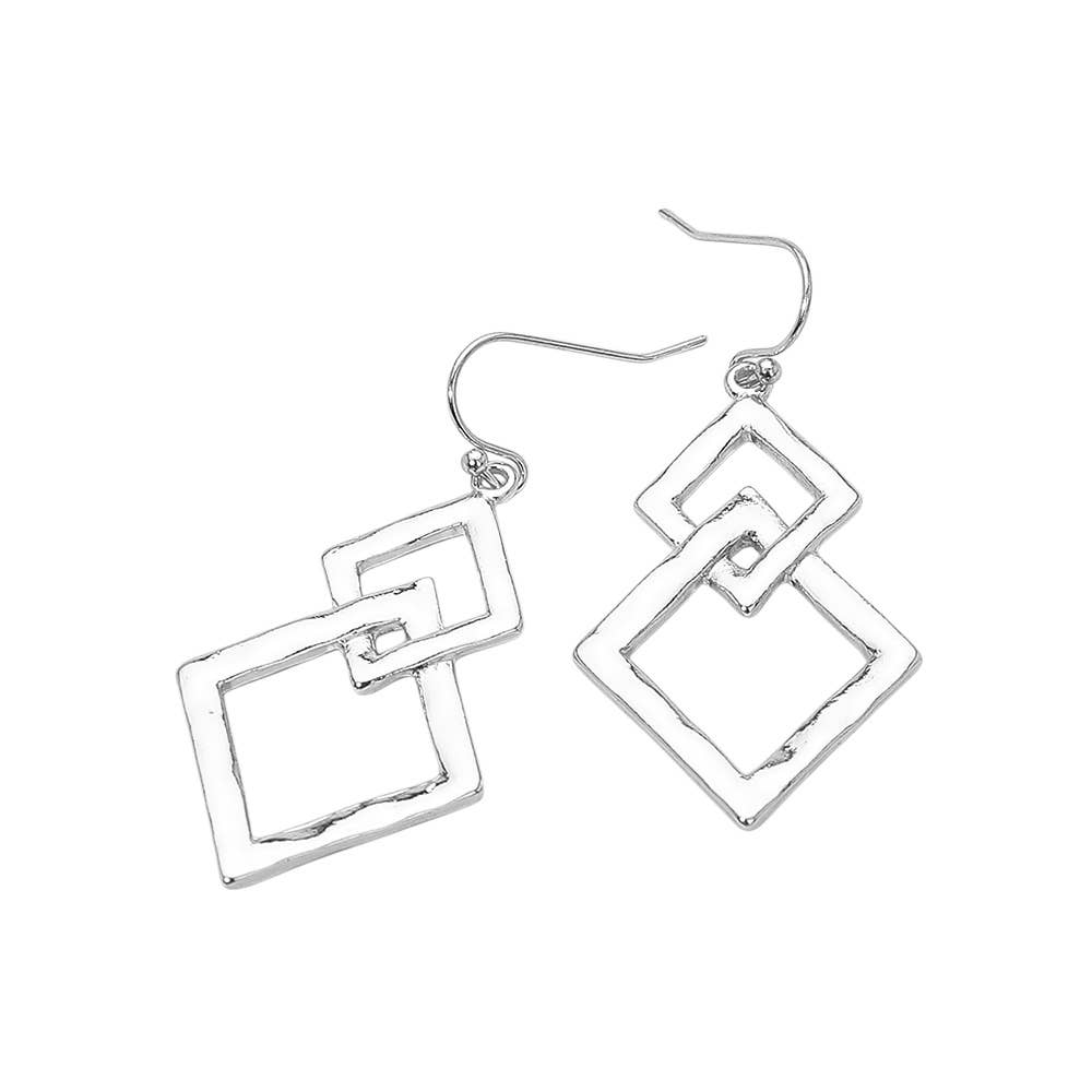 Sensibling Corp. – Engroshandel Hængeøreringe og creoløreringe – Geometriske åbne metal firkantede led drop dingle øreringe3